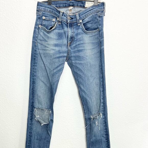 Women's Rag & Bone Skinny Jeans mid rise Capistrano Distressed 26 - Picture 4 of 7